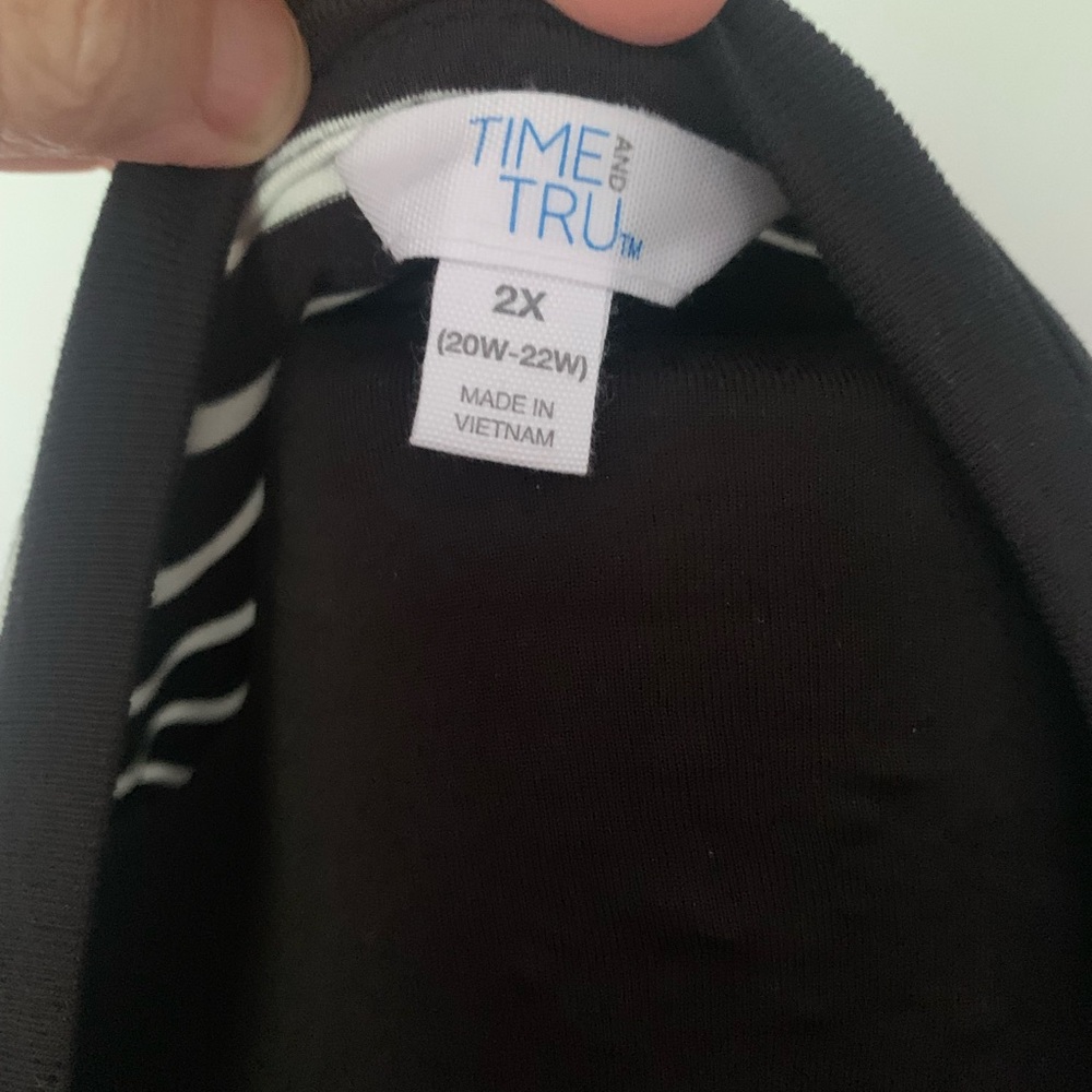 NWT  Time and Tru Women's Plus Belted Dress with Short Sleeves, Size 2X - Picture 9 of 11